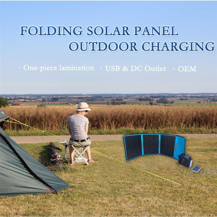 One Piece Lamination Folding Solar Panel 60w